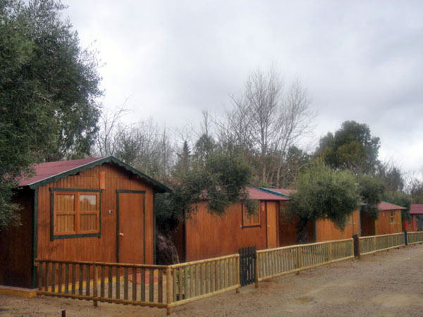 Cabañas rurales de madera de Camping El Abogao Ronda