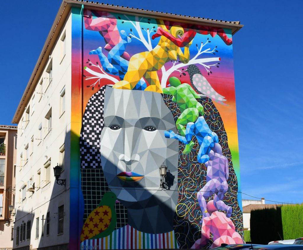 Mural de La Gioconda en Ronda