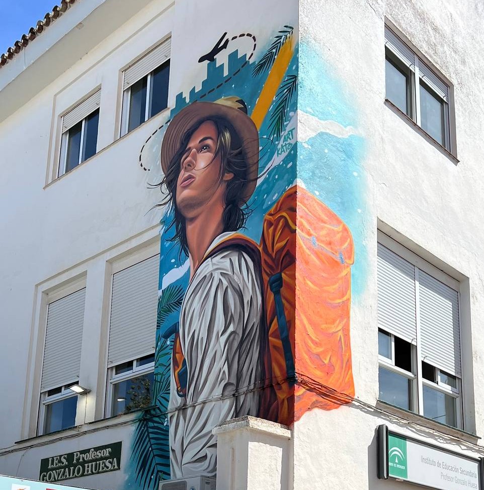 Mural Un Mundo por Conocer en Ronda